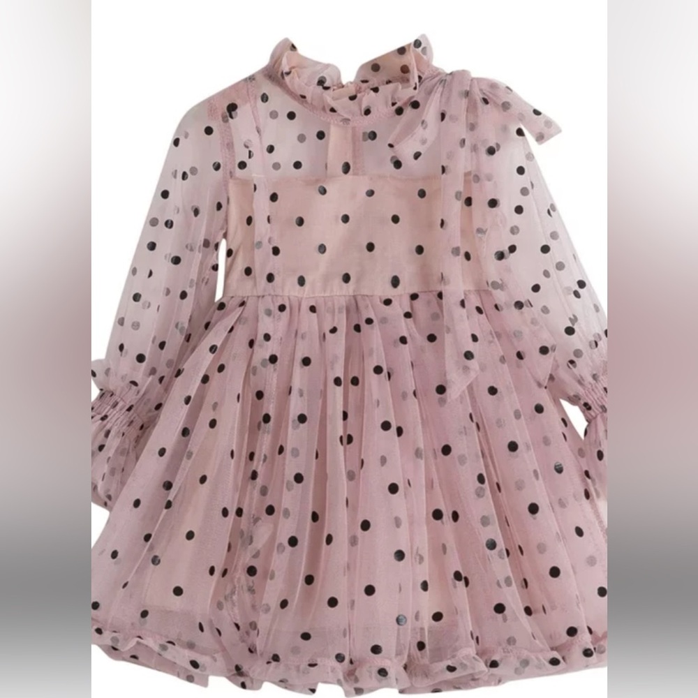 Pink polka dot dress
